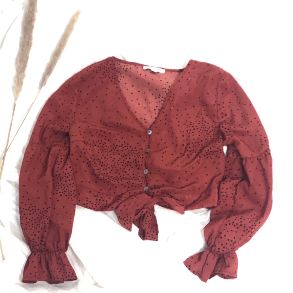 Puff sleeve crop